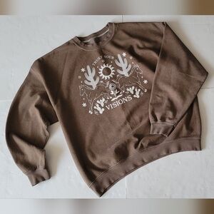 Brown Graphic Unisex Sweatshirt